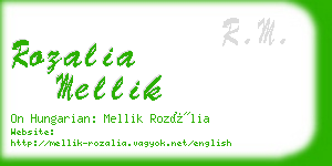 rozalia mellik business card
